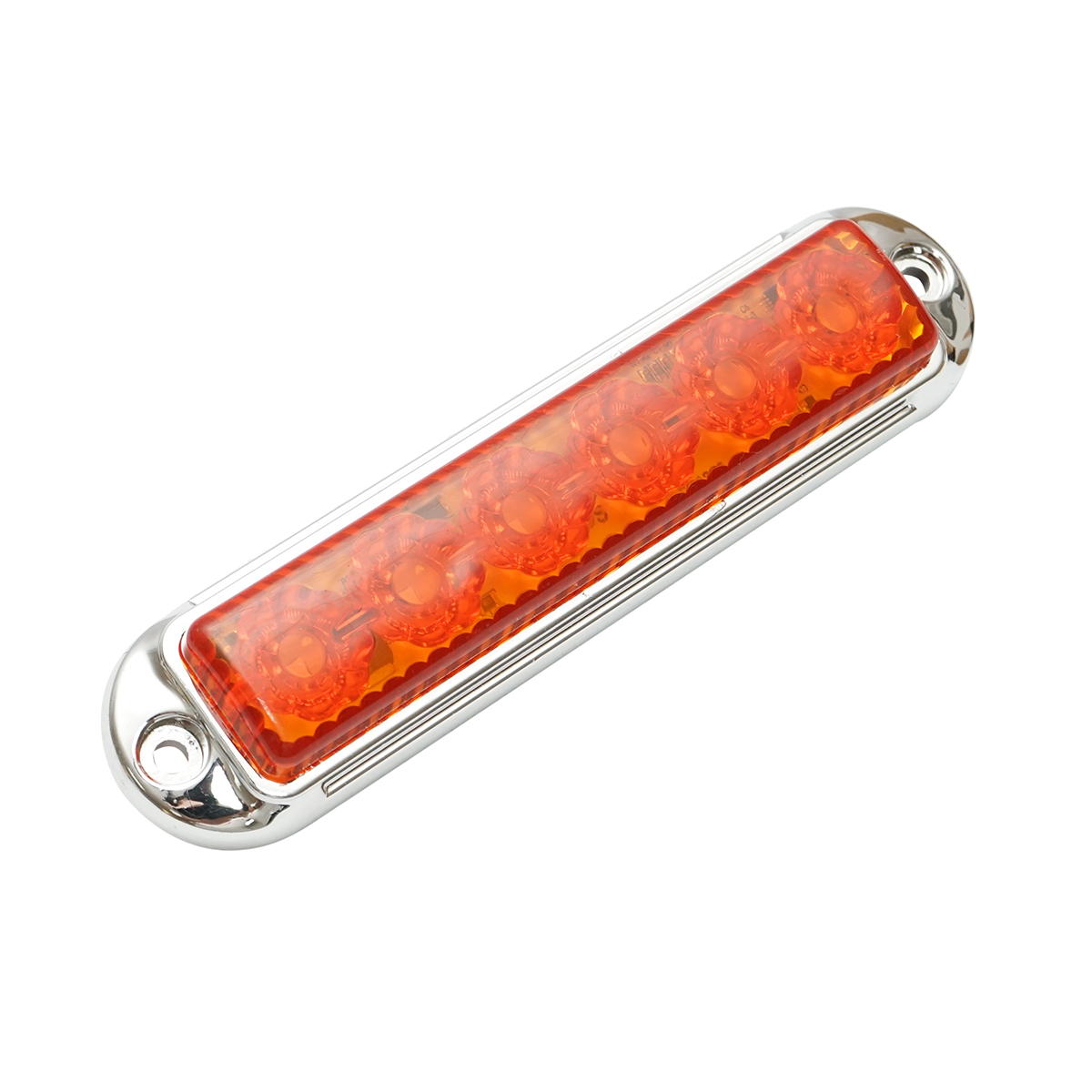 Lampa laterala gabarit LED 12-24V galbena 4 functii 155x37mm, rama cromata Breckner Germany - imagine 3