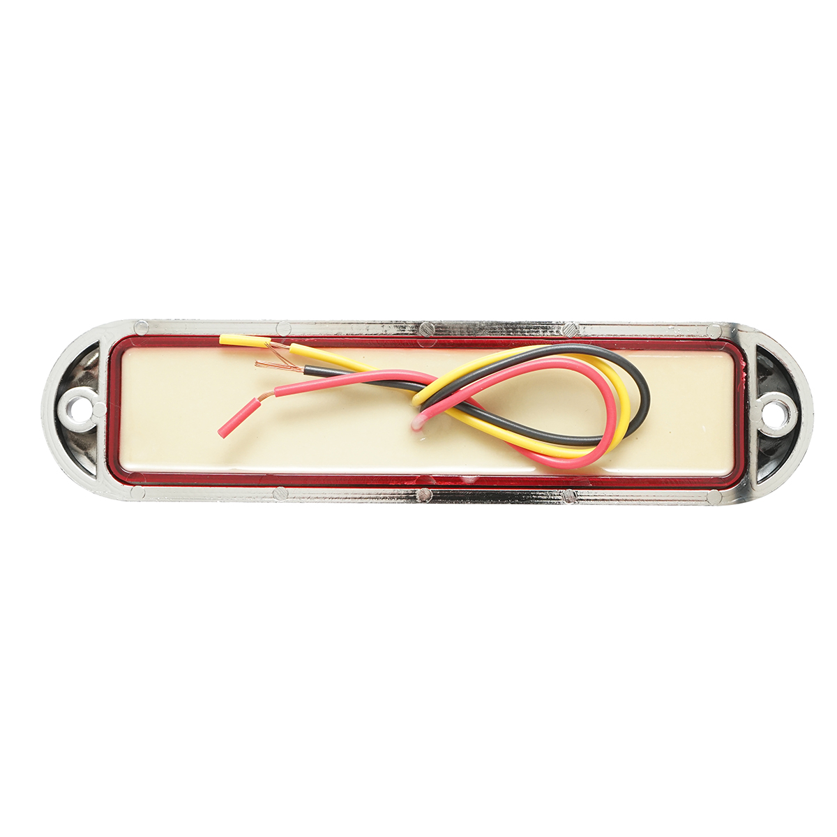 Lampa laterala gabarit LED 12-24V rosie cu 4 functii 155x37mm, rama cromata Breckner Germany - imagine 2