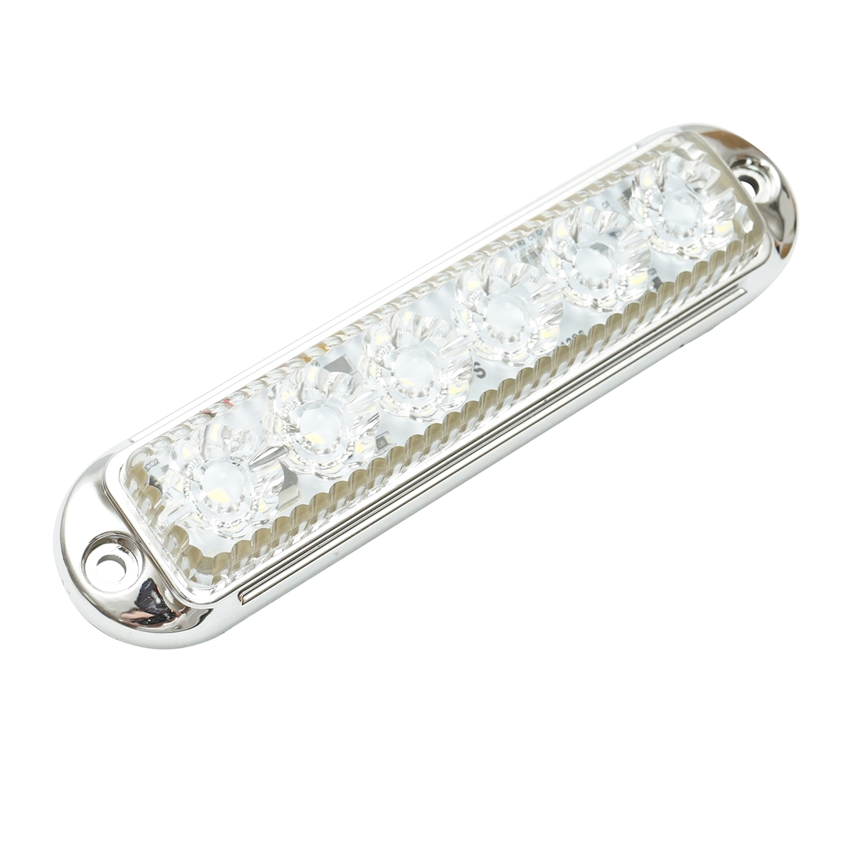 Lampa laterala gabarit LED 12-24V alba 4 functii 155x37mm, rama cromata Breckner Germany - imagine 3