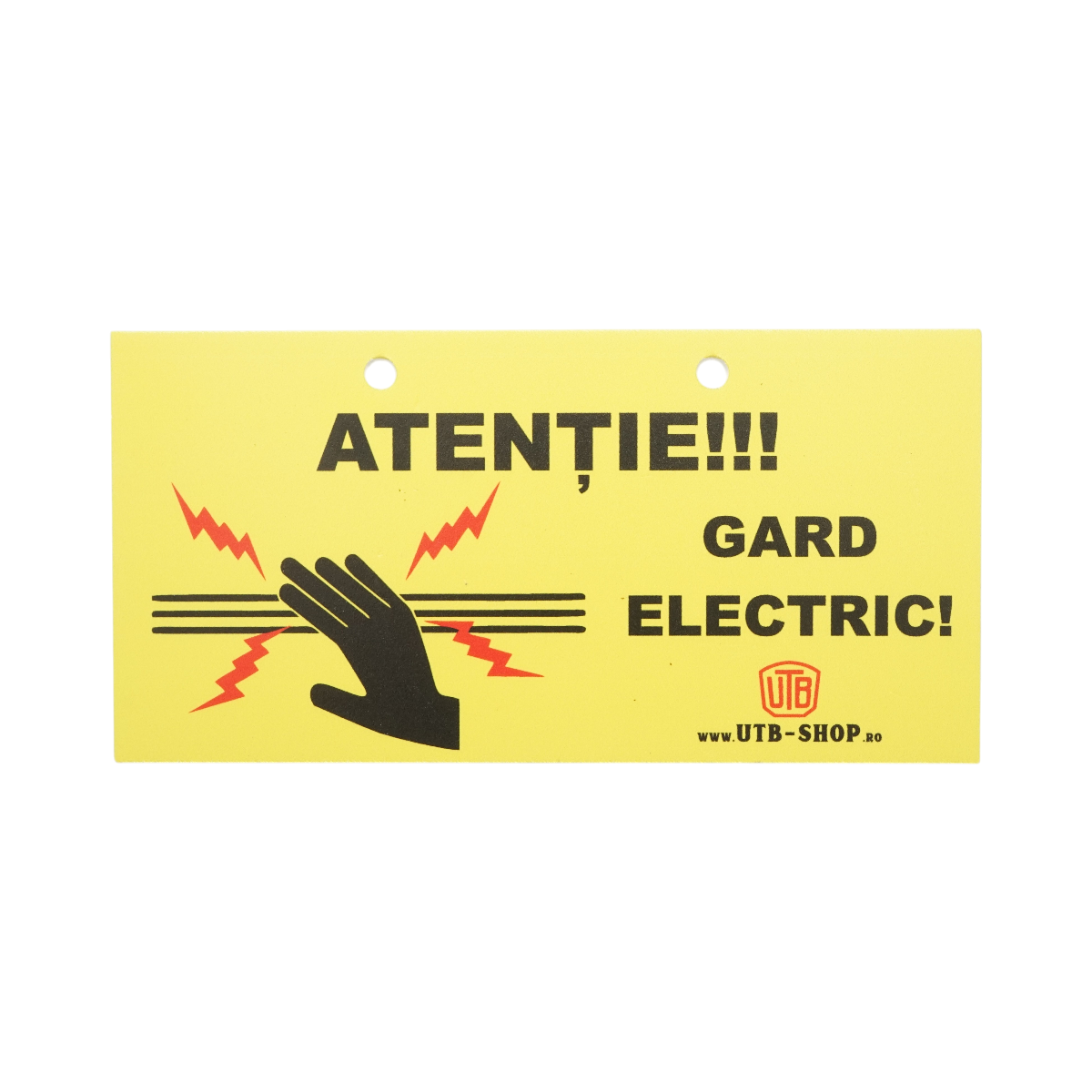 Placuta avertizare pentru gard electric 100x200mm