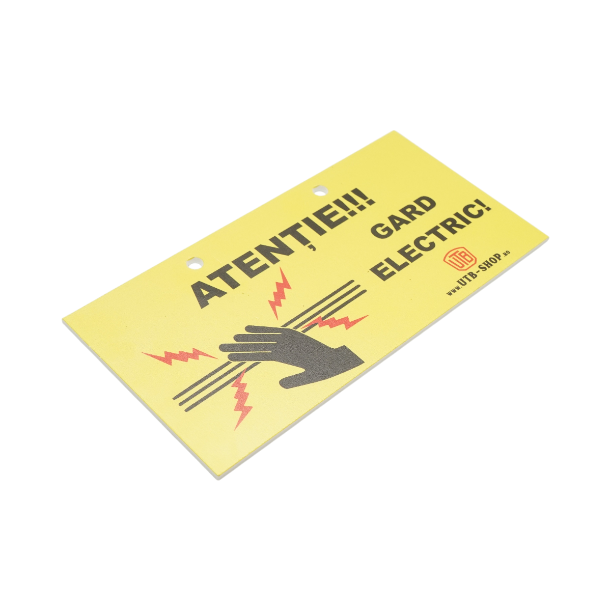 Placuta avertizare pentru gard electric 100x200mm - imagine 2