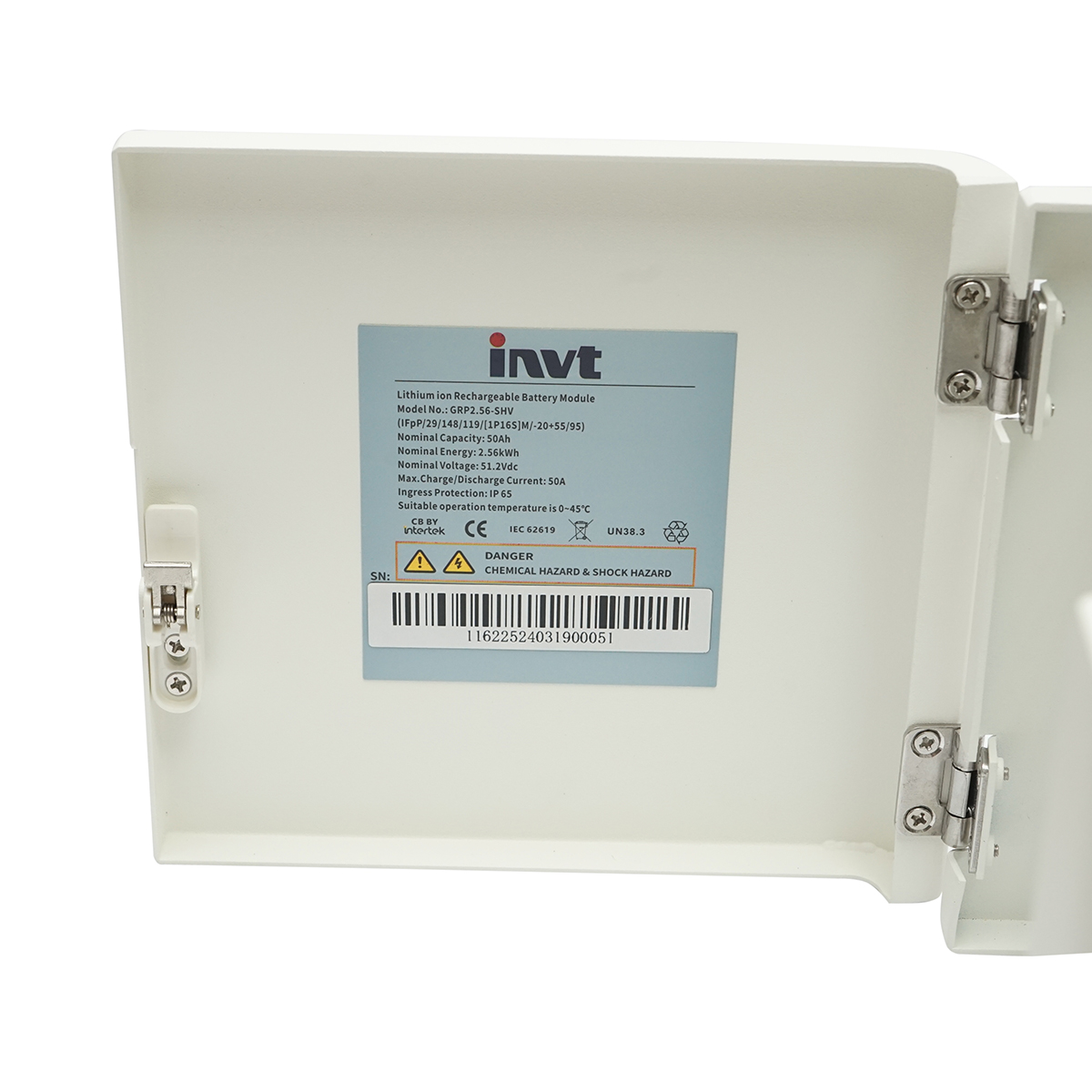 Baterie stocare Li-ion LiFePO4 2.56KWh, 50Ah INVT pentru sisteme solare GRP2.56-SHV IP65 - imagine 3