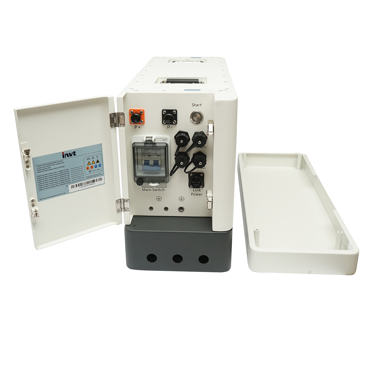 Sistem stocare modular cu baterie Li-ion LiFePO4 2.56KWh, 50Ah INVT pentru sisteme solare GRP2.56-SHV IP65 - imagine 3