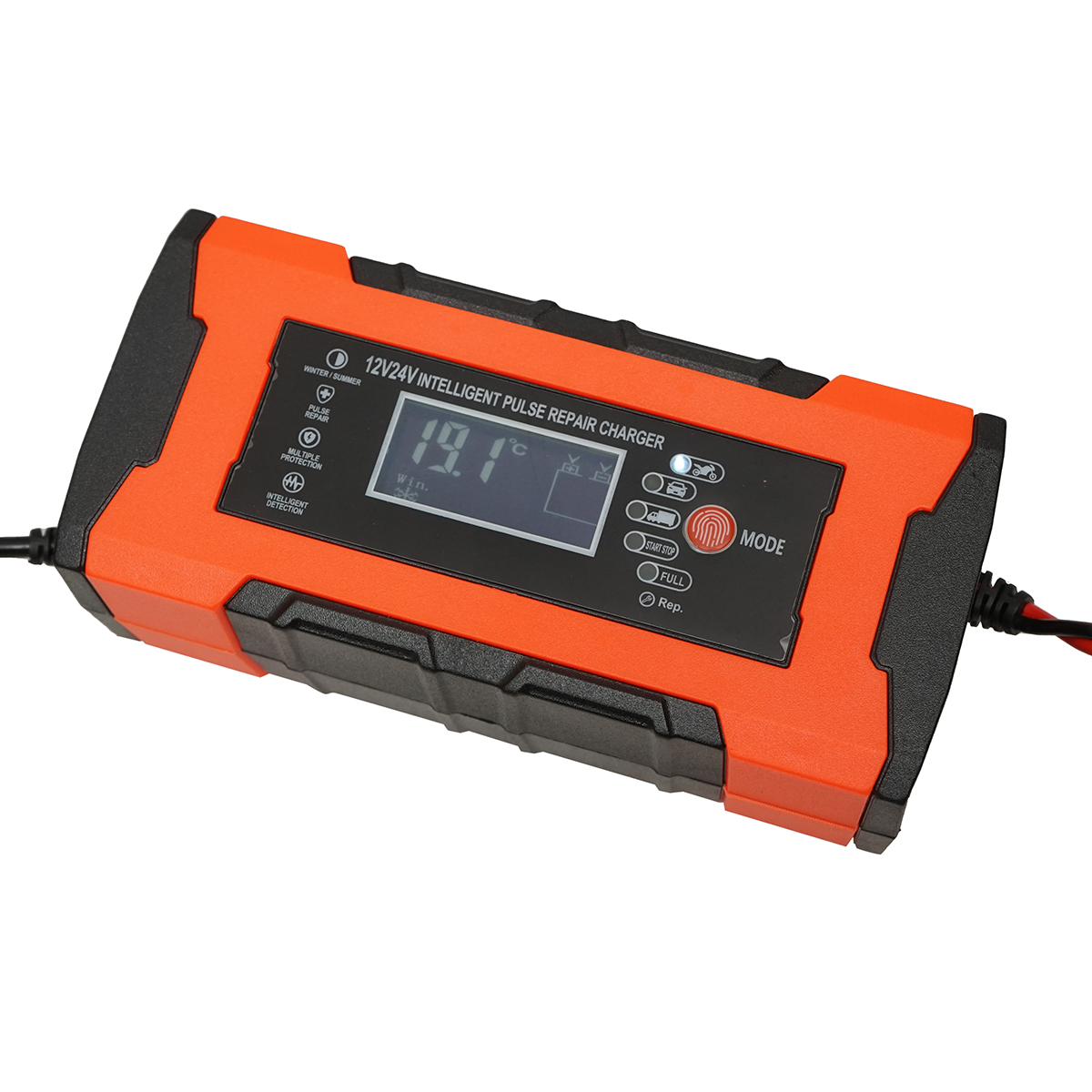 Redresor, incarcator digital baterie 12V 10A/24V 5A plumb acid, functie inteligenta reparare impuls - imagine 2