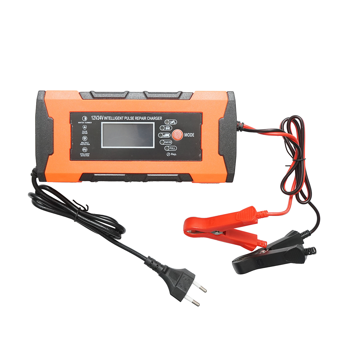 Redresor, incarcator digital baterie 12V 10A/24V 5A plumb acid, functie inteligenta reparare impuls