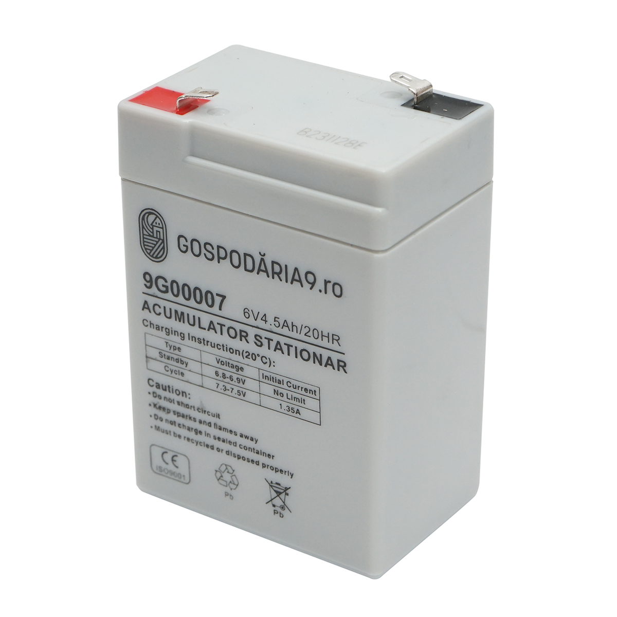 Baterie sistem solar cu gel 6V 4.5Ah 20HR, 70x47x101x107 mm FC6-4.5 Gospodaria 9 - imagine 2