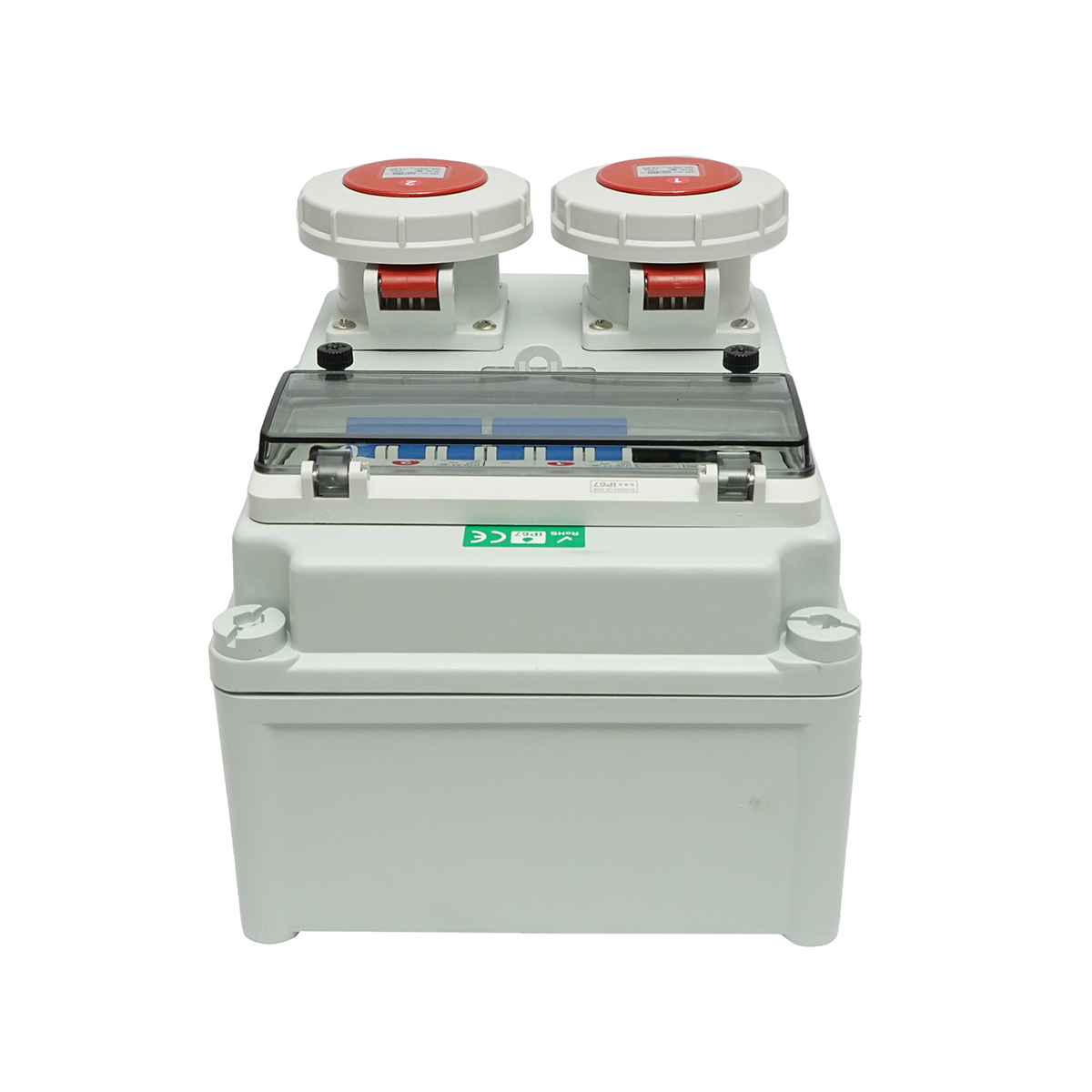 Tablou grup prize organizare santier 2x400V/32A, 6 module, 340x220x160mm IP67 SUNTREE - imagine 4