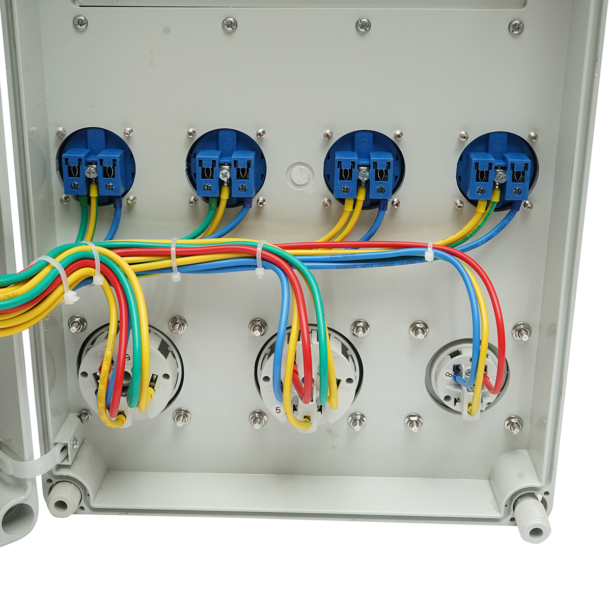 Tablou grup prize organizare santier 4x230V/16A, 2x400V/32A, 1x250V/16A, 12 module 400x300x186mm IP44/IP67 SUNTREE - imagine 5