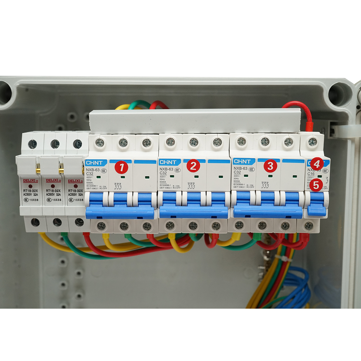 Tablou grup prize organizare santier 2x230V/16A, 3x400V/32A, 12 module 460x270x160mm IP44/IP67 SUNTREE - imagine 3