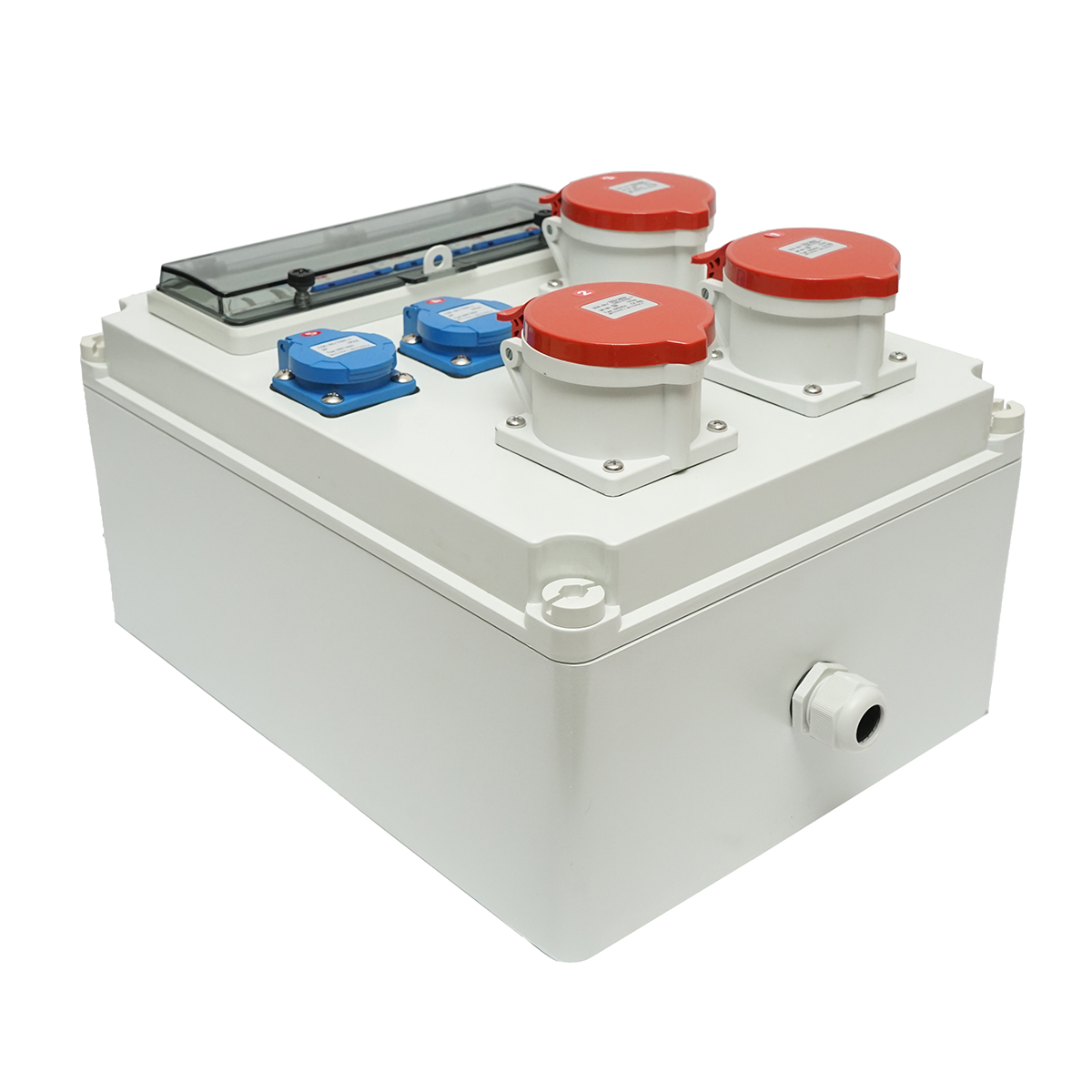 Tablou grup prize organizare santier 2x230V/16A, 3x400V/32A, 12 module 460x270x160mm IP44/IP67 SUNTREE - imagine 5