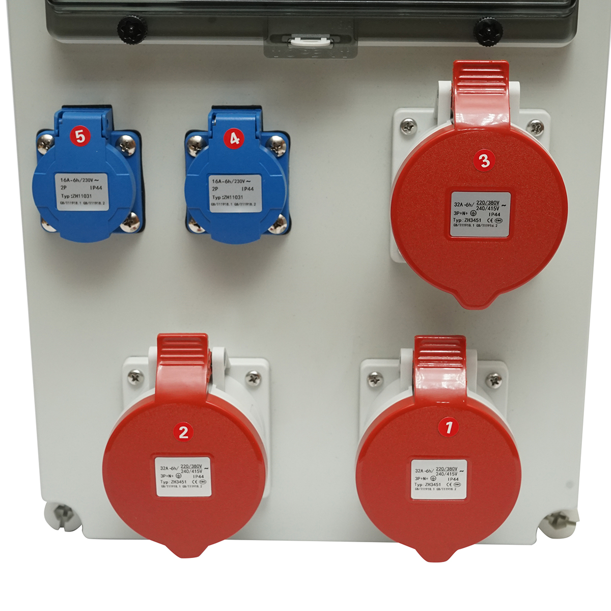 Tablou grup prize organizare santier 2x230V/16A, 3x400V/32A, 12 module 460x270x160mm IP44/IP67 SUNTREE - imagine 4