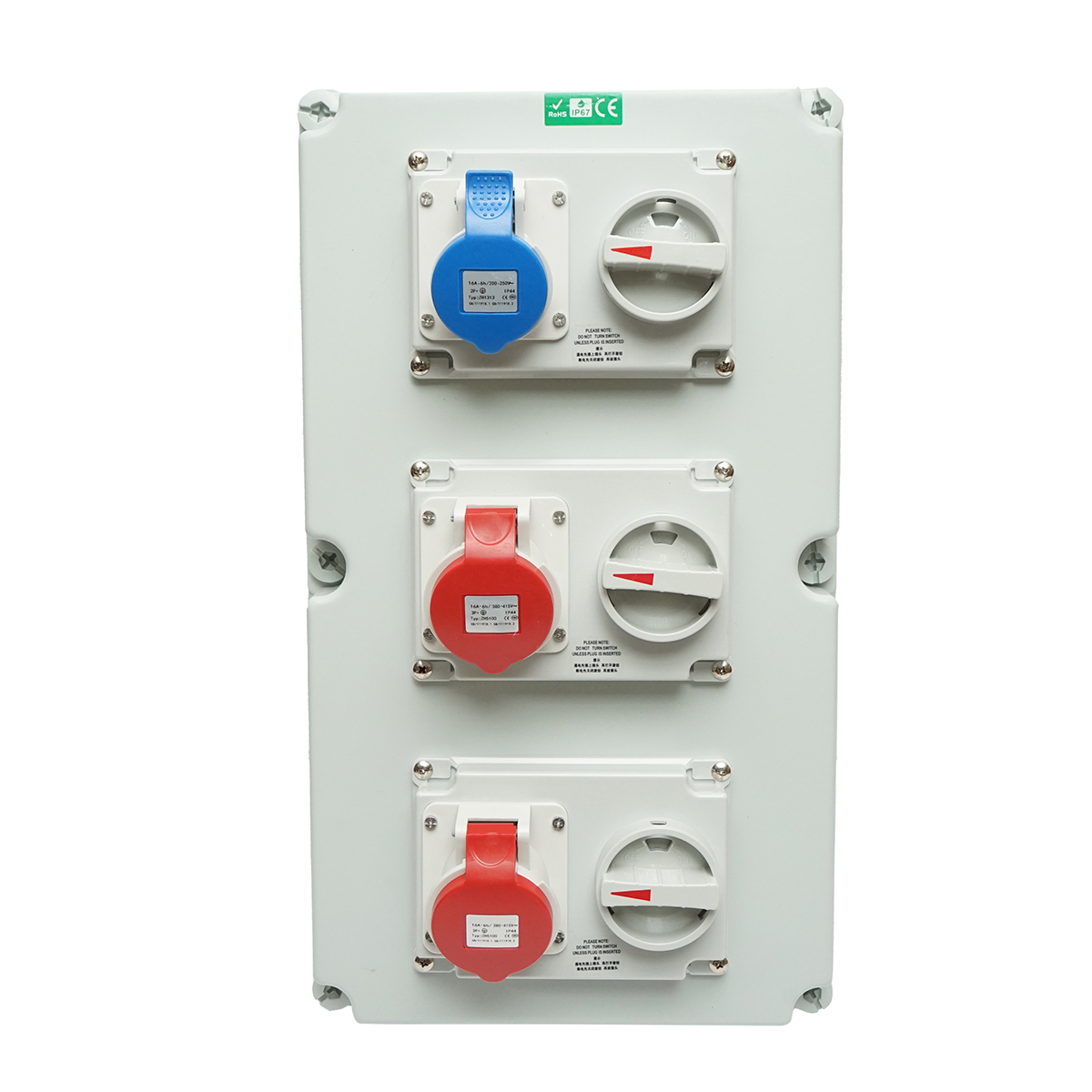 Tablou grup prize organizare santier 2x415V/16A, 1x250V/16A, 520x300x160mm IP44/IP67 SUNTREE