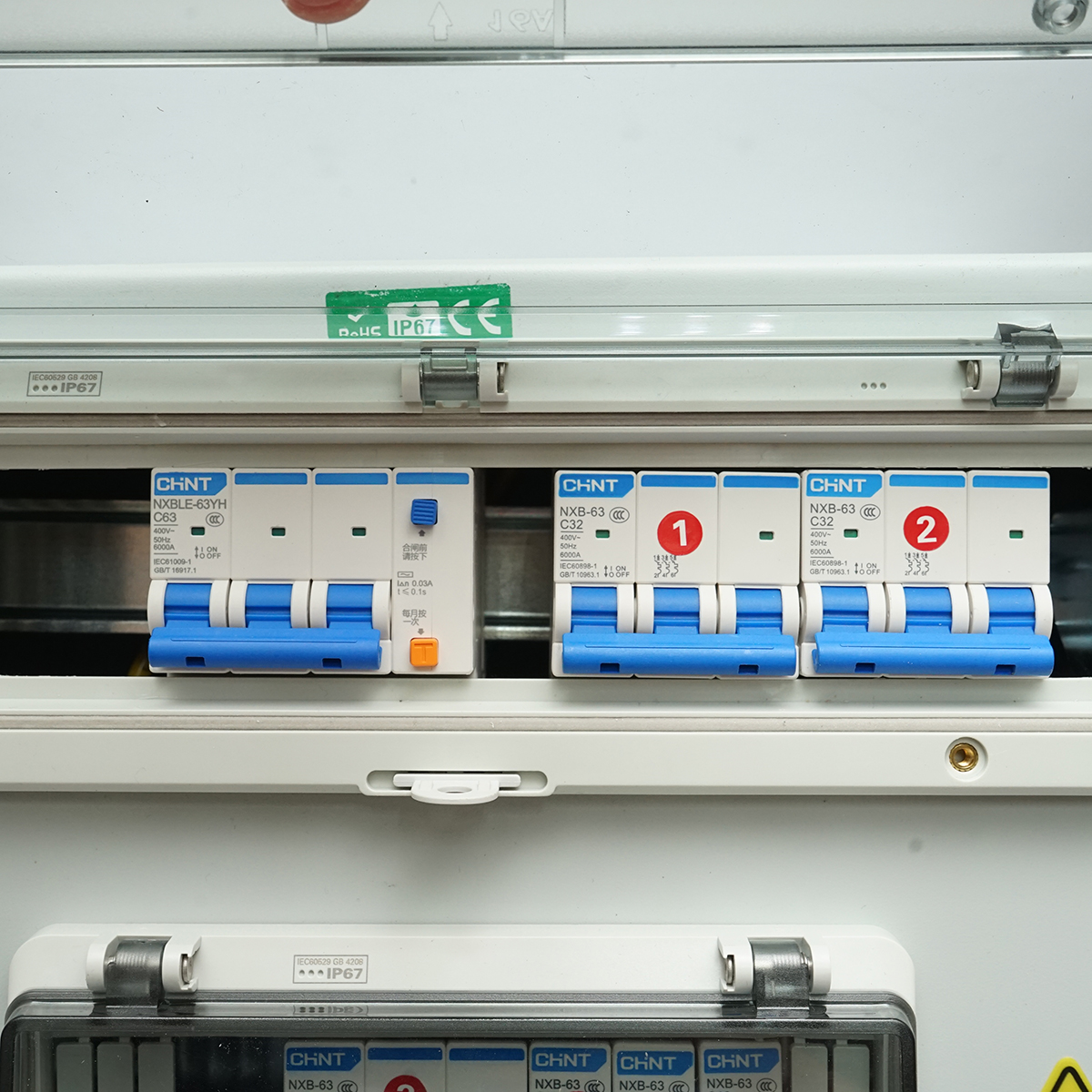 Tablou grup prize organizare santier 3x415V/32A, 3x250V/16A, 10 module, 540x360x180mm IP67 SUNTREE - imagine 7