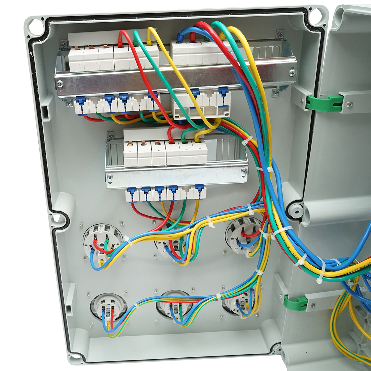 Tablou grup prize organizare santier 3x415V/32A, 3x250V/16A, 10 module, 540x360x180mm IP67 SUNTREE - imagine 6