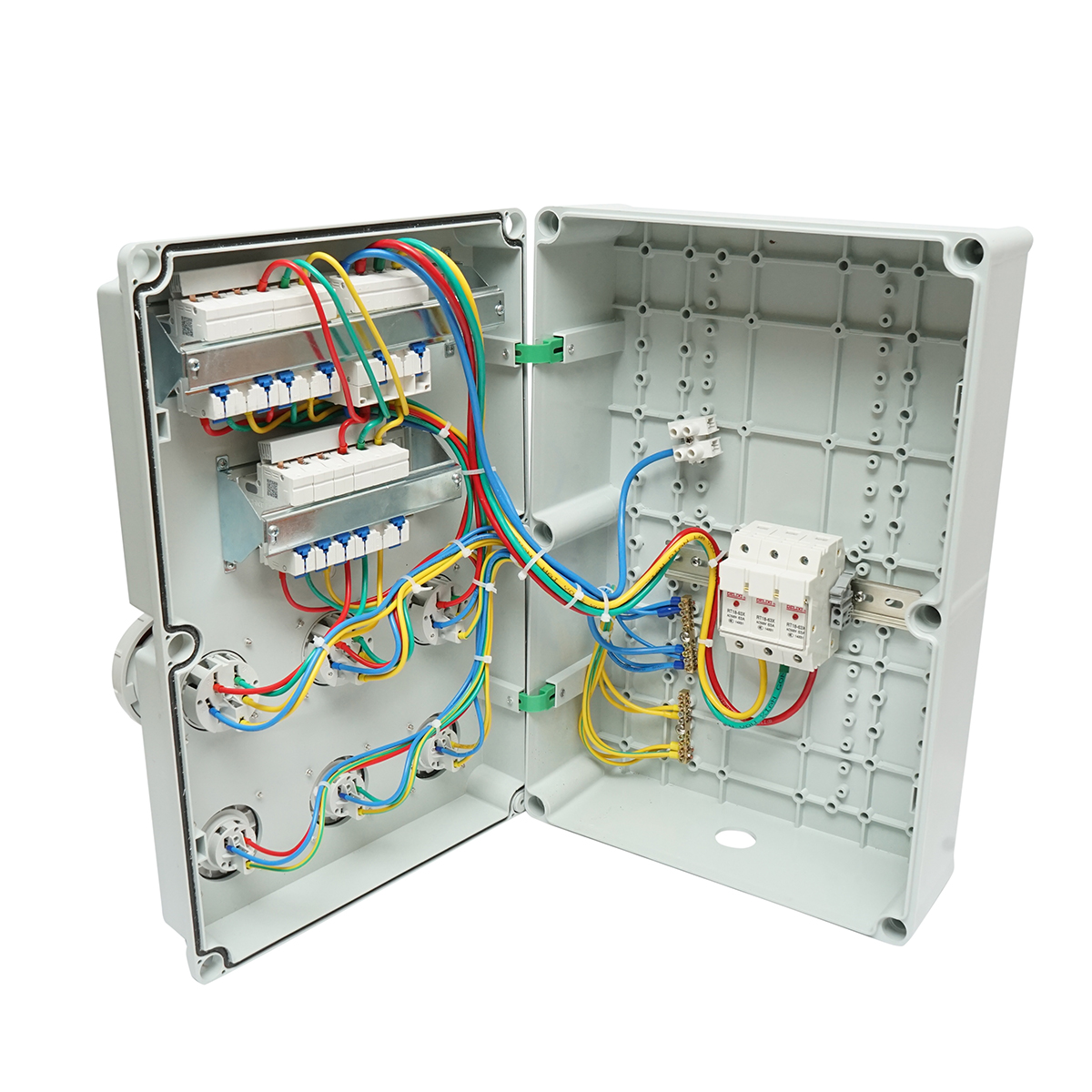 Tablou grup prize organizare santier 3x415V/32A, 3x250V/16A, 10 module, 540x360x180mm IP67 SUNTREE - imagine 2