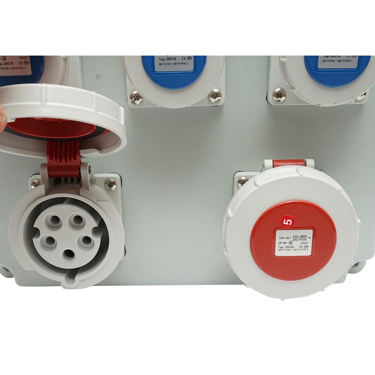 Tablou grup prize organizare santier 2x415V/32A, 3x250V/16A, 18 module 540x360x180mm IP67 SUNTREE - imagine 6