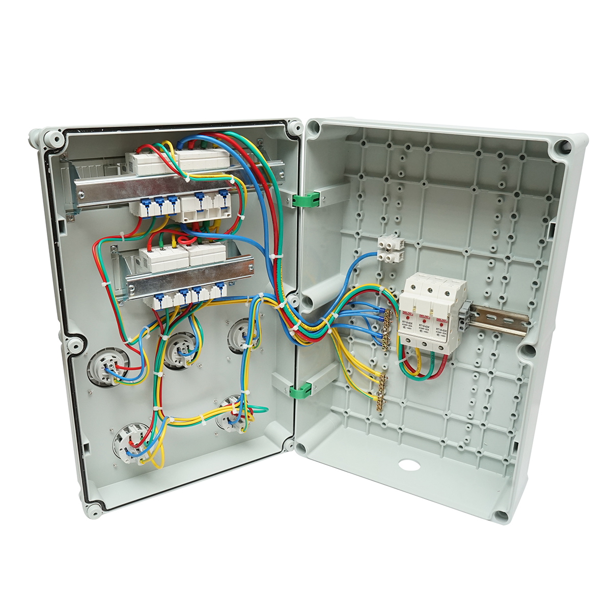 Tablou grup prize organizare santier 2x415V/32A, 3x250V/16A, 18 module 540x360x180mm IP67 SUNTREE - imagine 2