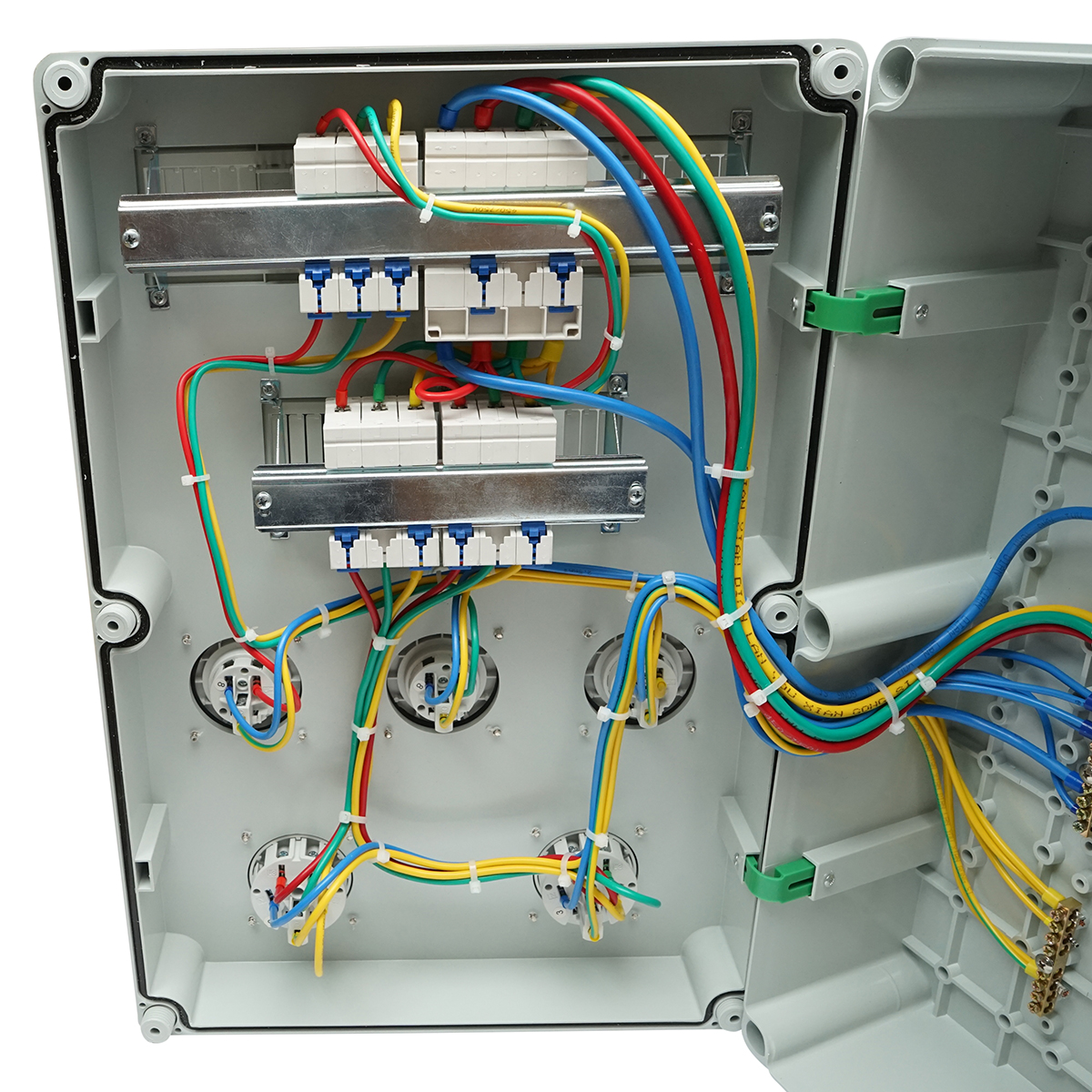 Tablou grup prize organizare santier 2x415V/32A, 3x250V/16A, 18 module 540x360x180mm IP67 SUNTREE - imagine 5