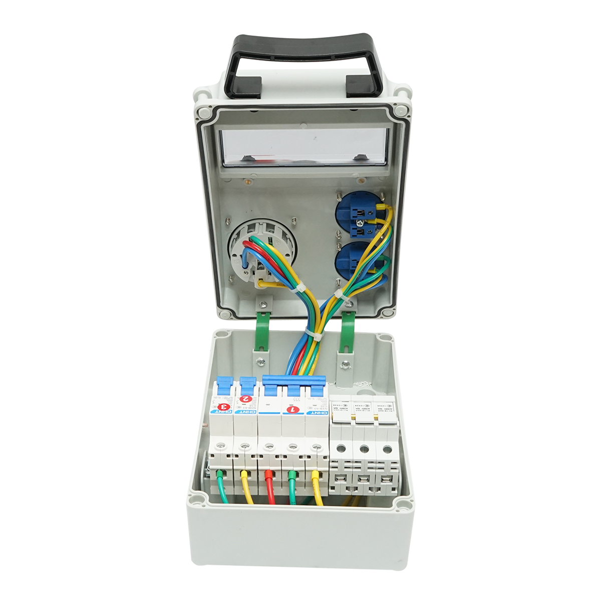 Tablou grup prize organizare santier 1x415V/32A, 2x230V/16A, 260x170x140mm IP44/IP66 SUNTREE - imagine 2