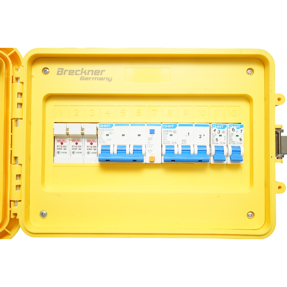Tablou grup prize organizare santier portabil 2x415V/16A, 6x230V/16A, 300x230x287mm IP44/IP54 Breckner Germany - imagine 6