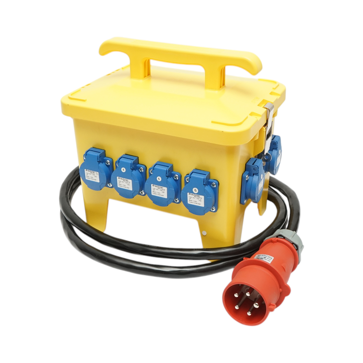 Tablou grup prize organizare santier portabil 2x415V/16A, 6x230V/16A, 300x230x287mm IP44/IP54 Breckner Germany - imagine 2