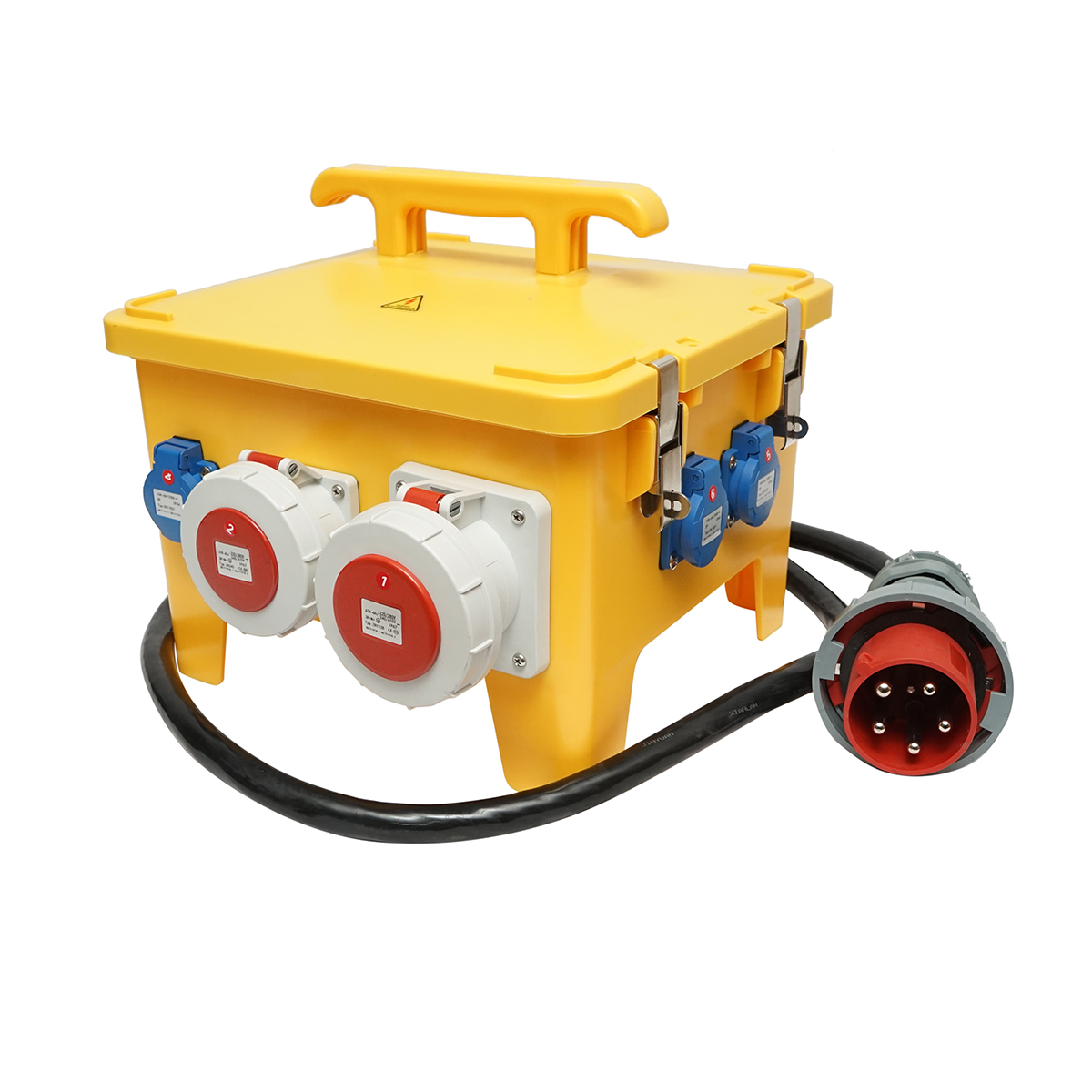 Tablou grup prize organizare santier portabil 2x415V/16A, 4x230V/16A, 1x415V/32A, 1x415V/63A, 370x340x330mm IP44/IP67 SUNTREE