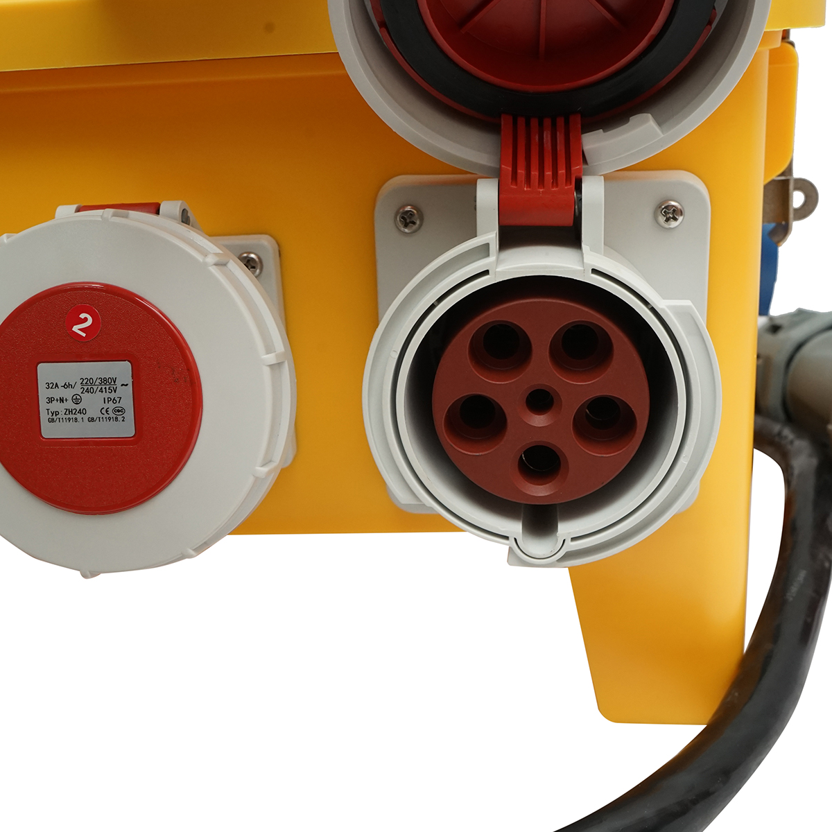 Tablou grup prize organizare santier portabil 2x415V/16A, 4x230V/16A, 1x415V/32A, 1x415V/63A, 370x340x330mm IP44/IP67 SUNTREE - imagine 7