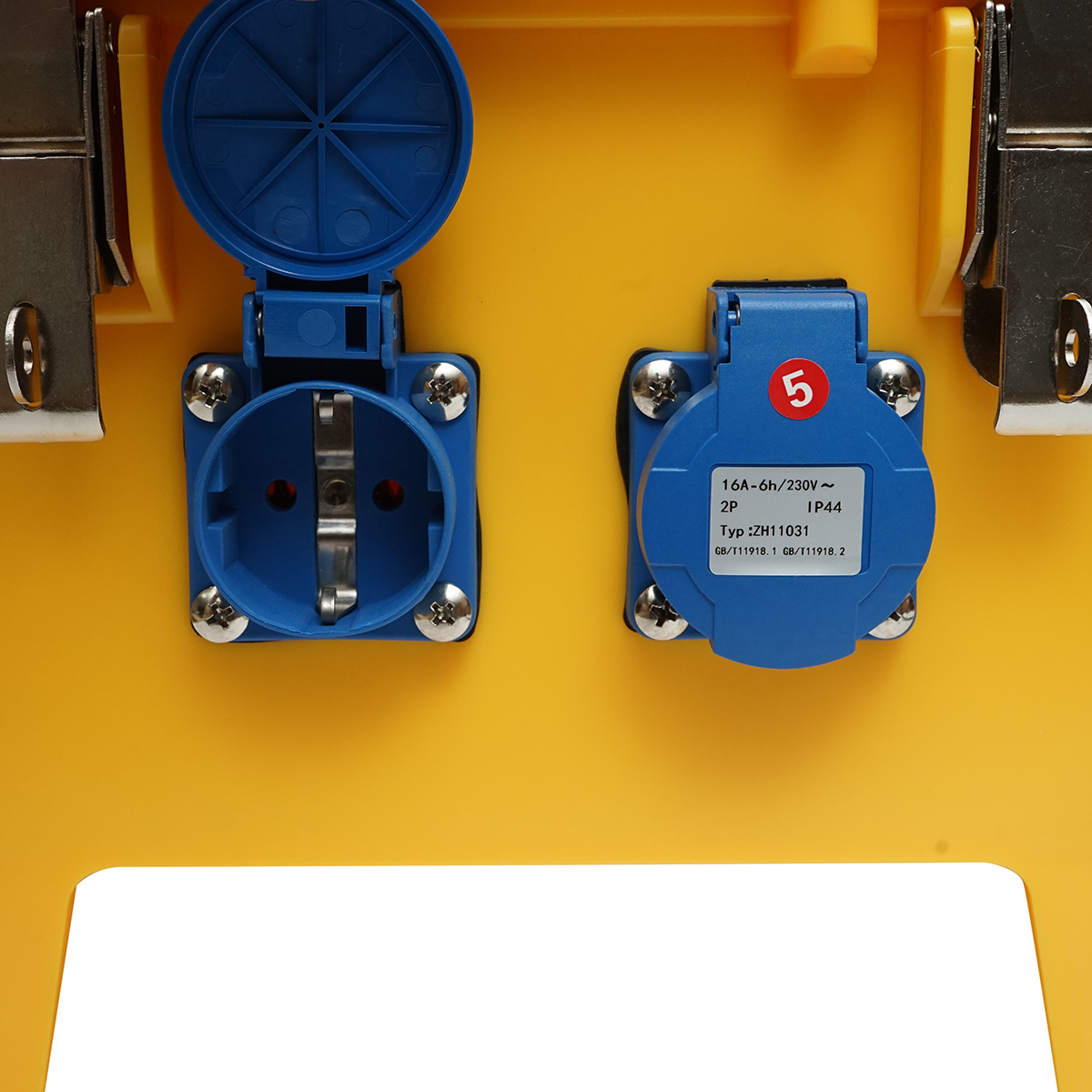 Tablou grup prize organizare santier portabil 2x415V/16A, 4x230V/16A, 1x415V/32A, 1x415V/63A, 370x340x330mm IP44/IP67 SUNTREE - imagine 8