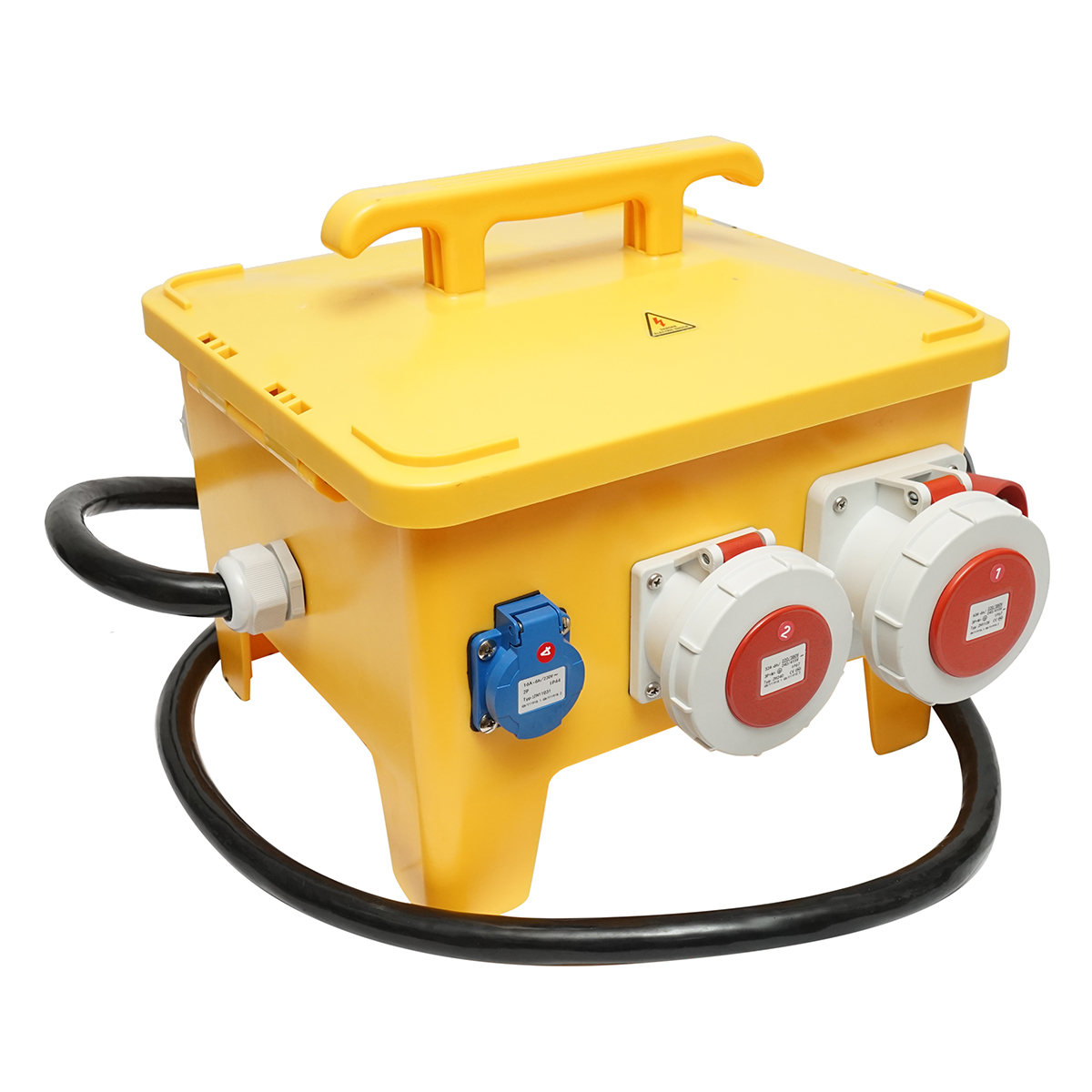 Tablou grup prize organizare santier portabil 2x415V/16A, 4x230V/16A, 1x415V/32A, 1x415V/63A, 370x340x330mm IP44/IP67 SUNTREE - imagine 2