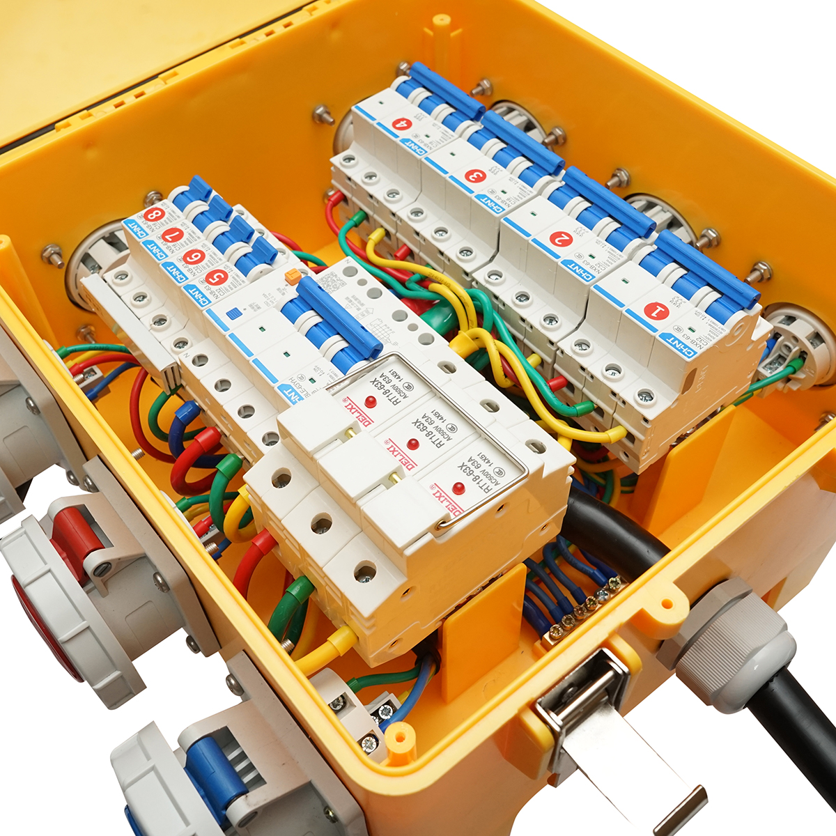 Tablou grup prize organizare santier portabil 2x415V/16A, 2x415V/32A, 2x250V/16A, 2x250V/32A, 370x340x330mm IP54/IP67 SUNTREE - imagine 7