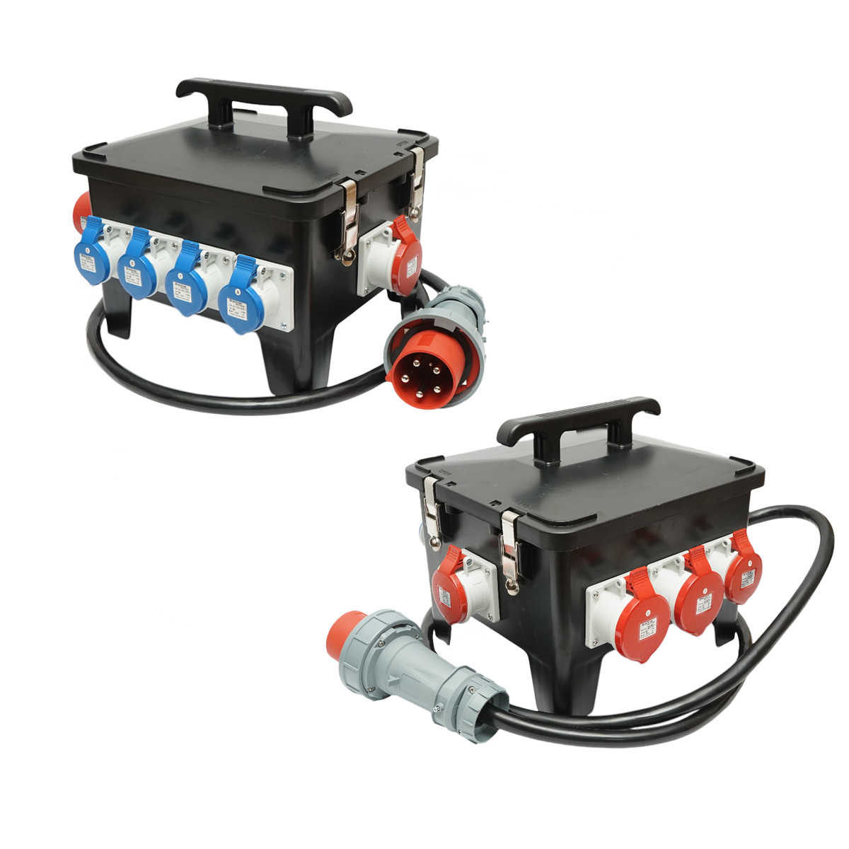 Tablou grup prize organizare santier portabil 2x415V/16A, 2x415V/32A, 4x250V/16A, 370x340x330mm IP44/IP54 Breckner Germany