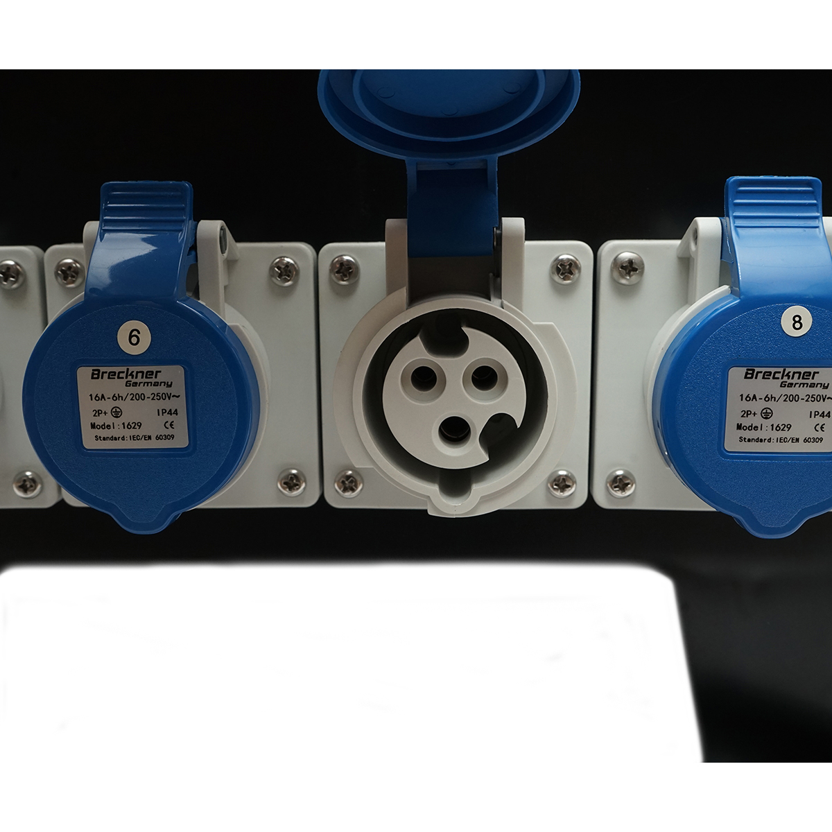 Tablou grup prize organizare santier portabil 2x415V/16A, 2x415V/32A, 4x250V/16A, 370x340x330mm IP44/IP54 Breckner Germany - imagine 8