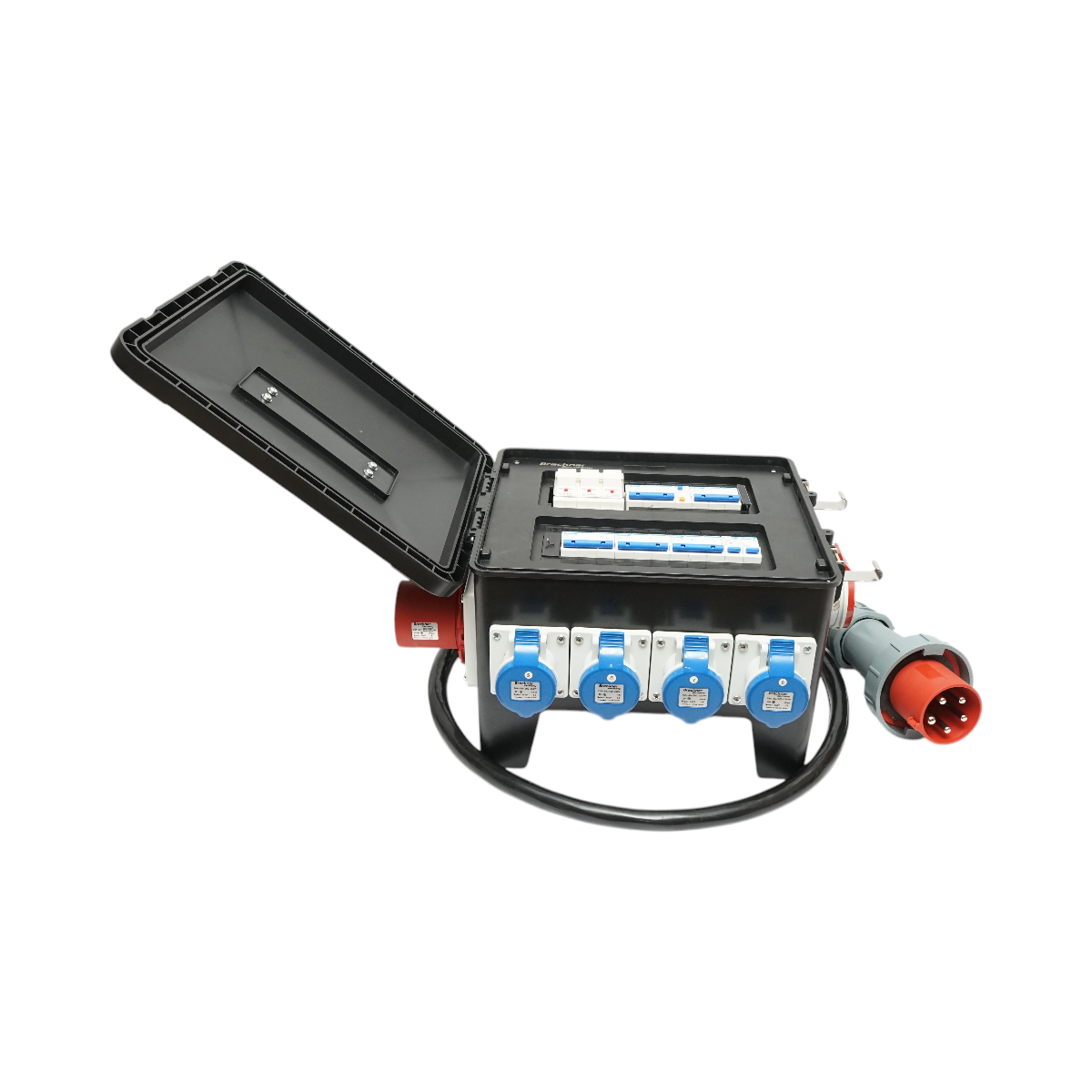 Tablou grup prize organizare santier portabil 2x415V/16A, 2x415V/32A, 4x250V/16A, 370x340x330mm IP44/IP54 Breckner Germany - imagine 6