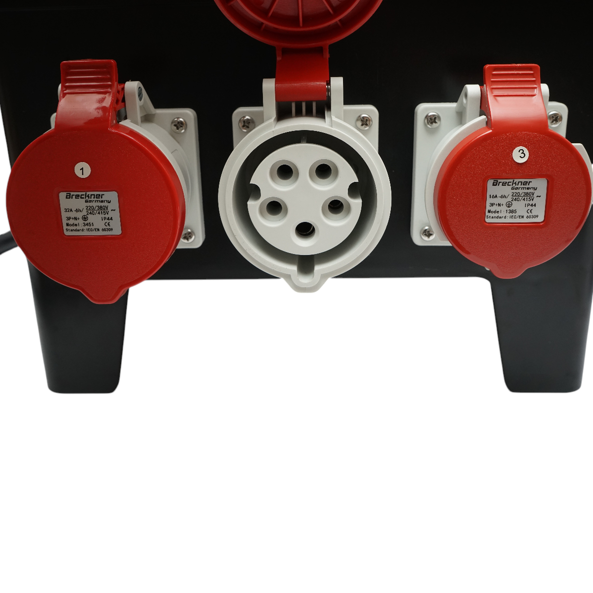 Tablou grup prize organizare santier portabil 2x415V/16A, 2x415V/32A, 4x250V/16A, 370x340x330mm IP44/IP54 Breckner Germany - imagine 9