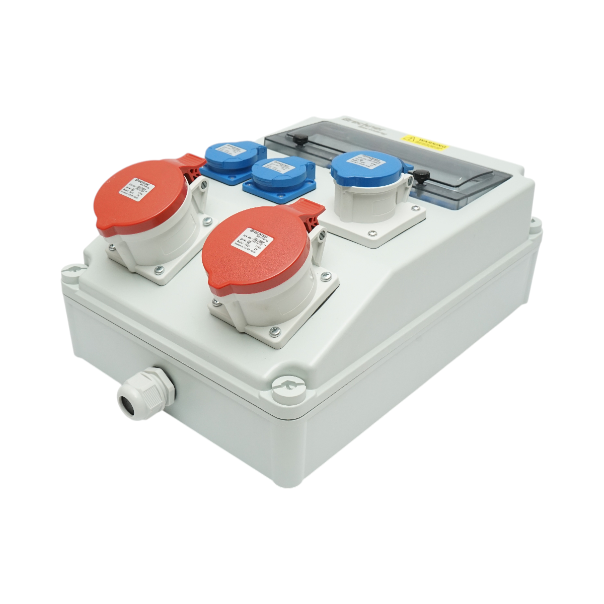 Tablou grup prize organizare santier 2x415V/32A, 1x250V/16A, 2x230V/16A, 380x280x150mm IP44/IP67 Breckner Germany - imagine 3