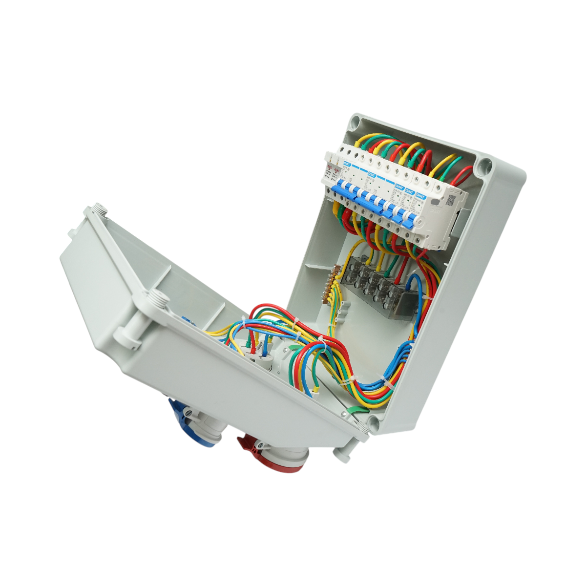 Tablou grup prize organizare santier 2x415V/32A, 1x250V/16A, 2x230V/16A, 380x280x150mm IP44/IP67 Breckner Germany - imagine 2