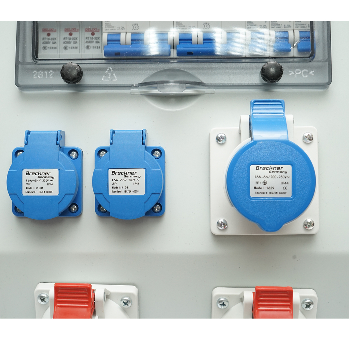 Tablou grup prize organizare santier 2x415V/32A, 1x250V/16A, 2x230V/16A, 380x280x150mm IP44/IP67 Breckner Germany - imagine 9