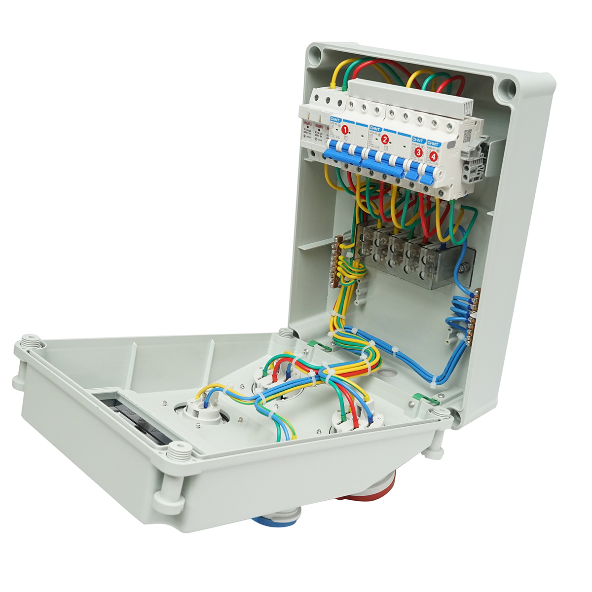 Tablou grup prize organizare santier 2x250V/16A, 2x415V/32A, 380x280x150mm IP44/IP67 SUNTREE - imagine 2