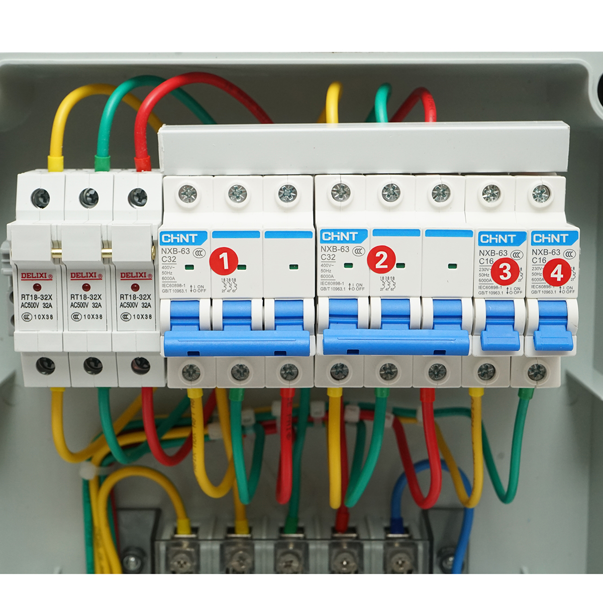 Tablou grup prize organizare santier 2x250V/16A, 2x415V/32A, 380x280x150mm IP44/IP67 SUNTREE - imagine 5