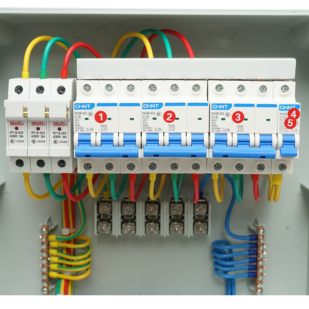 Tablou grup prize organizare santier 2x230V/16A, 3x415V/16A, 330x330x170mm IP44/IP67 SUNTREE - imagine 8