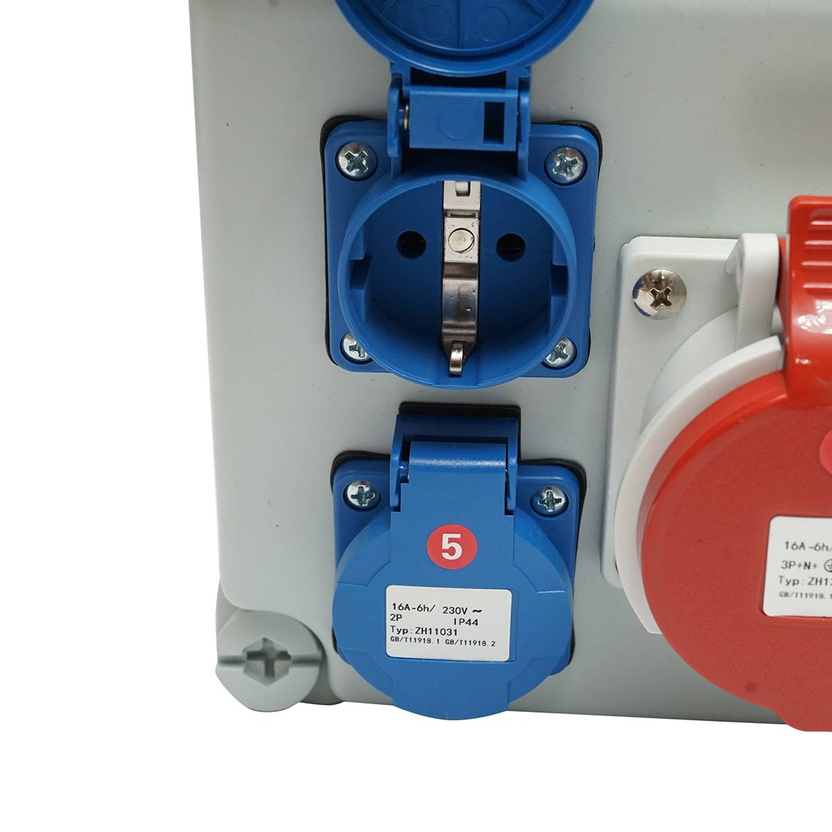 Tablou grup prize organizare santier 2x230V/16A, 3x415V/16A, 330x330x170mm IP44/IP67 SUNTREE - imagine 7