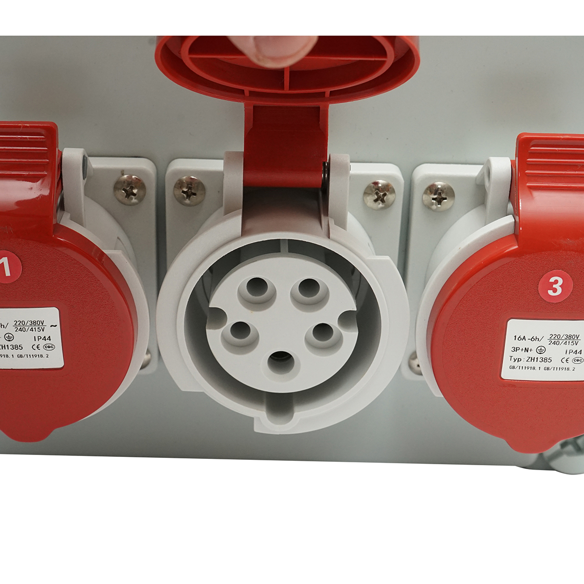 Tablou grup prize organizare santier 2x230V/16A, 3x415V/16A, 330x330x170mm IP44/IP67 SUNTREE - imagine 6