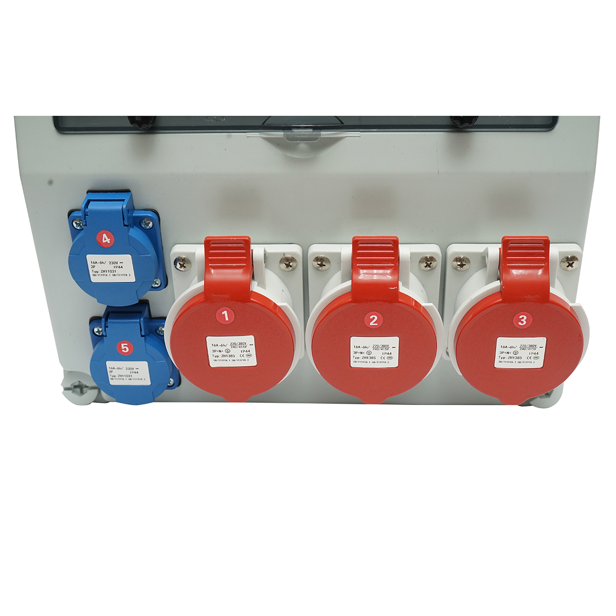 Tablou grup prize organizare santier 2x230V/16A, 3x415V/16A, 330x330x170mm IP44/IP67 SUNTREE - imagine 4