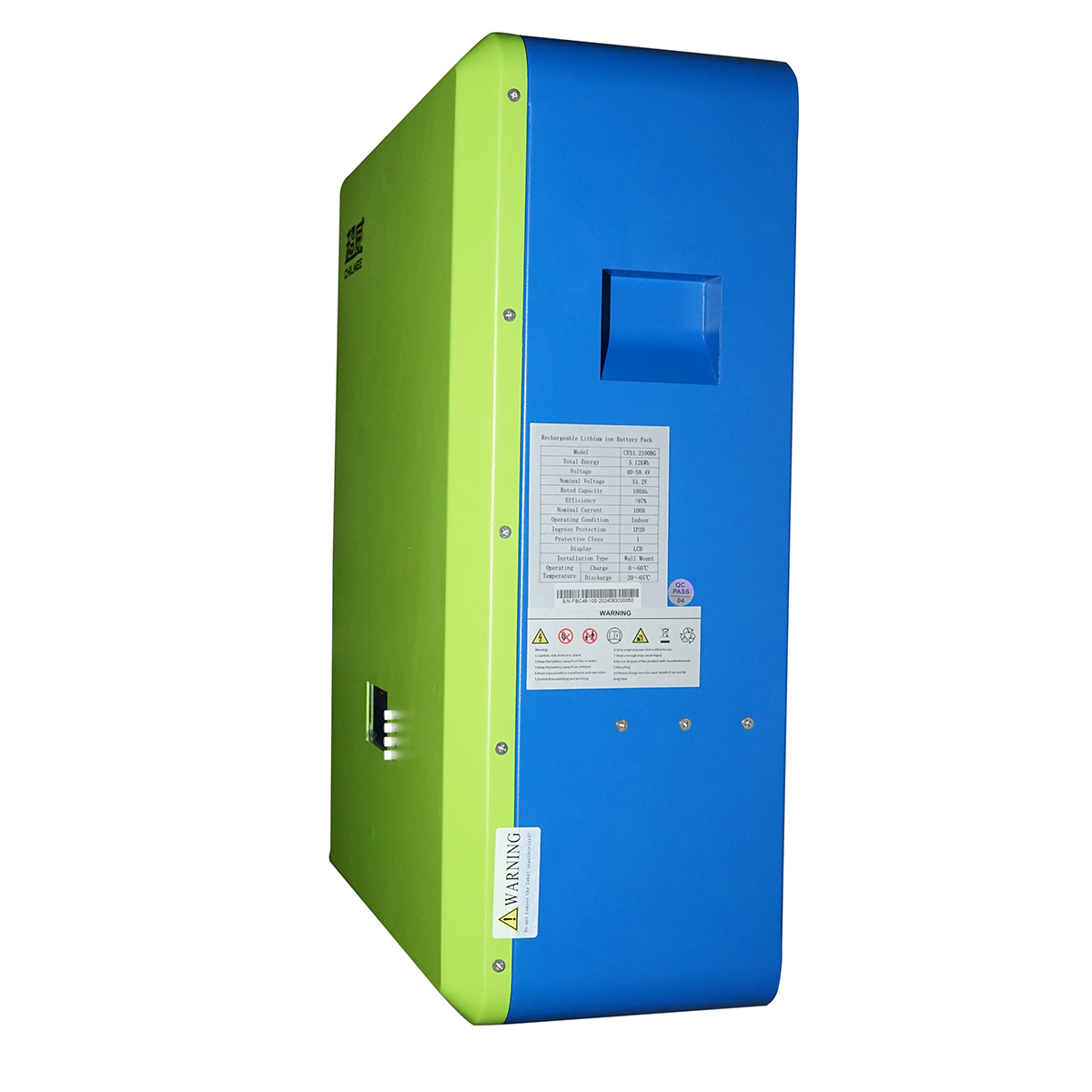 Baterie Li-ion LiFePO4 51.2V / 5.12 KWh, 100Ah cu display LCD pentru sisteme solare 552x430x220mm IP20 CHILWEE - imagine 4