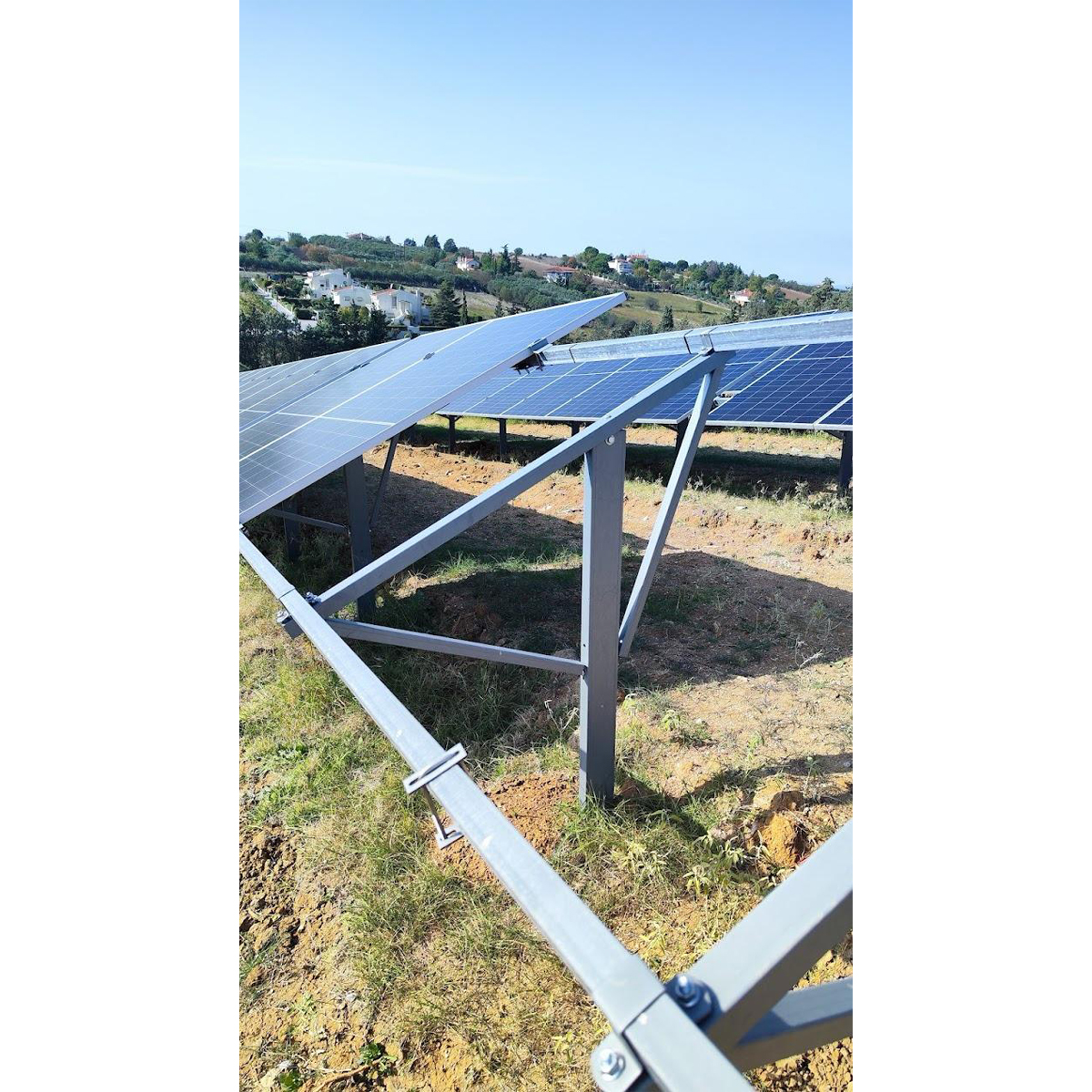 Sistem complet montare, structura pe sol batut pentru 20PV 11 KW panouri solare fotovoltaice 550-575W