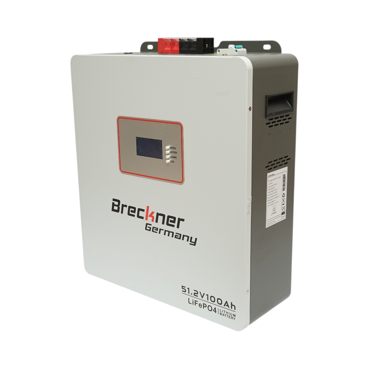 Baterie Li-ion LiFePO4 5.12KWh, 51.2V, 100Ah cu BMS, Bluetooth, LCD display si protectie temperatura Breckner Germany - imagine 5