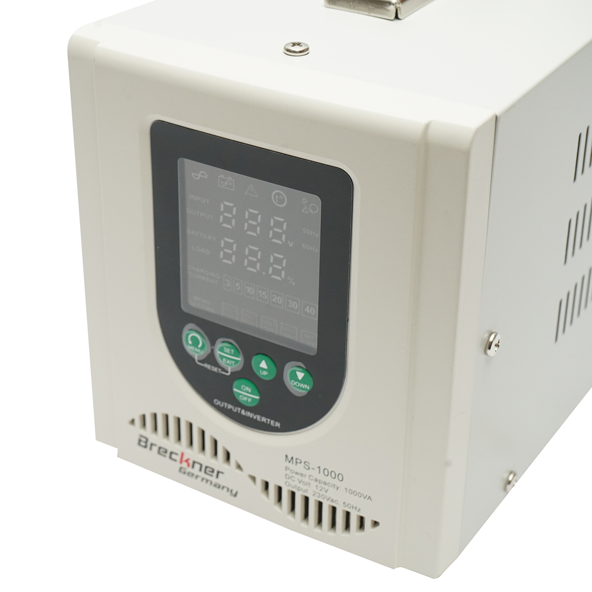 UPS cu invertor centrala termica 700W/1000VA, unda sinusoidala pura 12V/230V, 2 prize schuko, afisaj LCD, AVR Breckner Germany - imagine 4