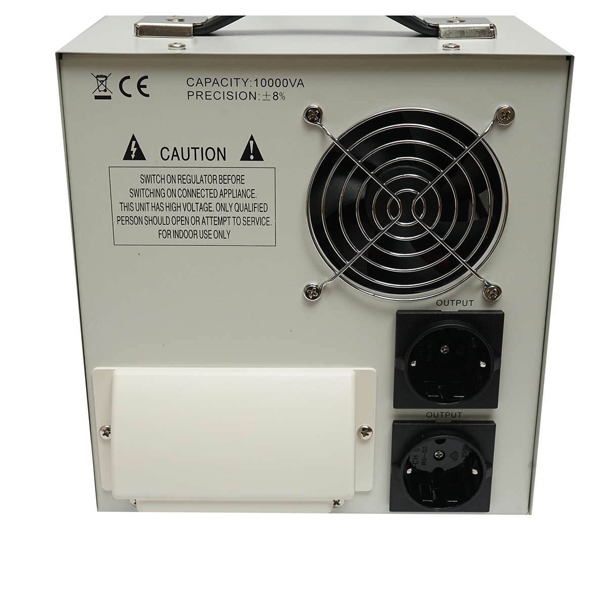 Stabilizator automat de tensiune 10000VA, 140-260V cu releu monofazat, 2 prize schuko 230V, afisaj LCD Breckner Germany - imagine 5