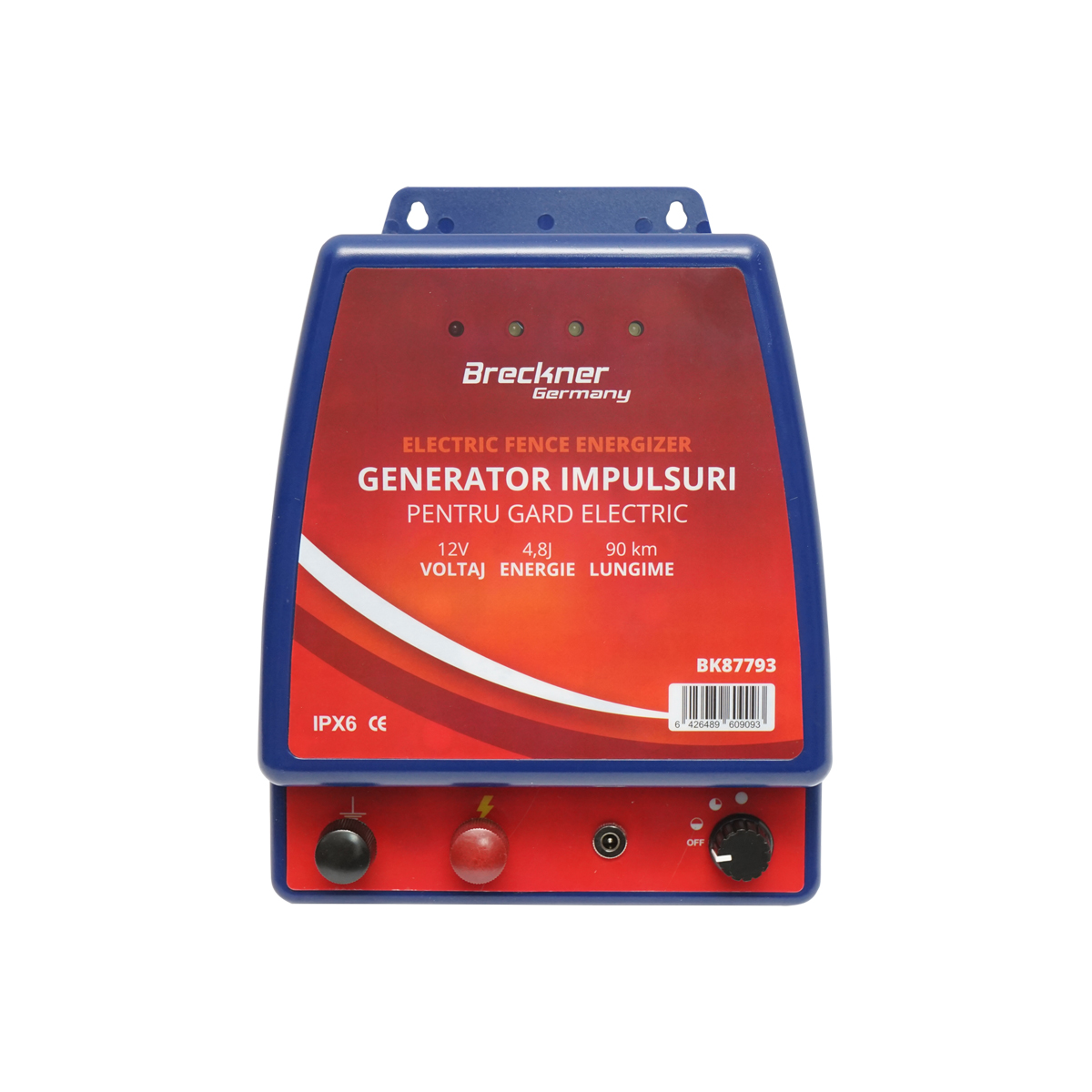 Aparat generator de impulsuri 4.8 Joule pentru gard electric 12V/220V Breckner Germany