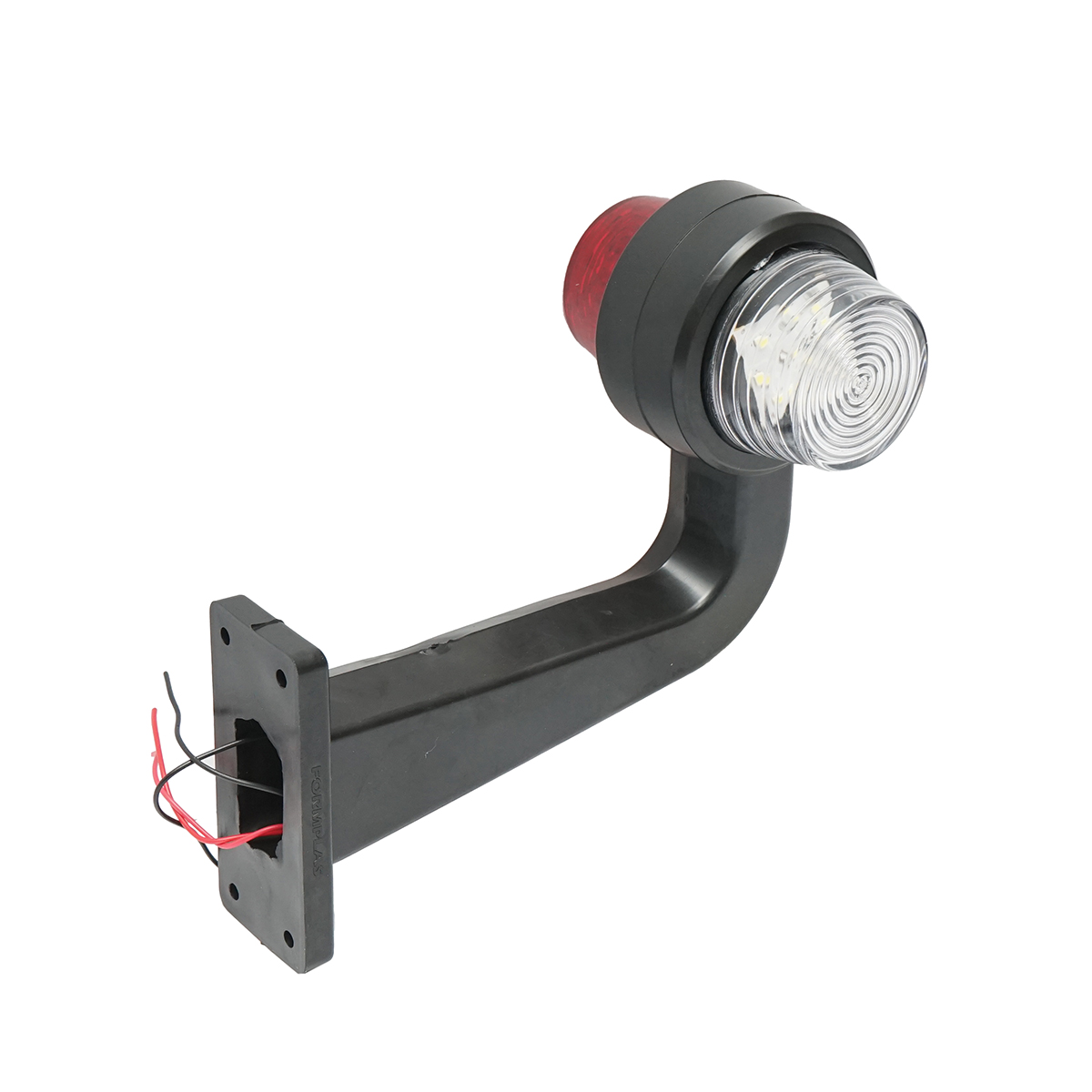 Set lampi laterale gabarit LED cu brat 12-24V, rosu-alb FR0157 Breckner Germany - imagine 3